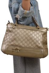 Gucci Gold Guccissima Mayfair Shoulder Bag