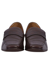 Gucci Guccissima Brown Leather Loafers