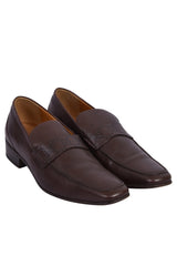 Gucci Guccissima Brown Leather Loafers