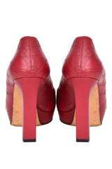 Gucci Guccissima Gg Peep Toe Pumps
