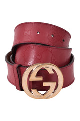 Gucci Guccissima Interlocking Gg Belt