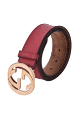 Gucci Guccissima Interlocking Gg Belt