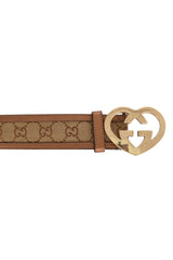 Gucci Heart Shaped Interlocking Gg Buckle Belt