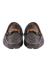 Gucci Horsebit Leather Bamboo Loafers