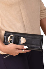 Gucci Patent Leather Buckle Clutch