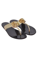Gucci Marmont Leather Thong Sandals