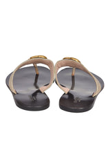 Gucci Marmont Leather Thong Sandals
