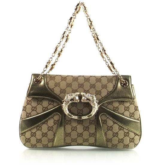 Gucci Monogram Tom Ford Jeweled Dragon Bag