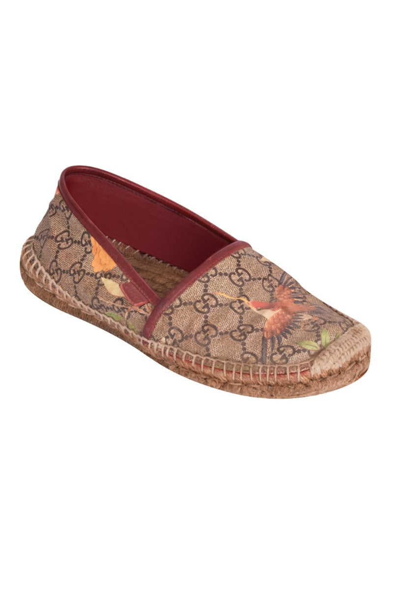 Gucci Multicolor Tian Print Gg Supreme Canvas Espadrilles