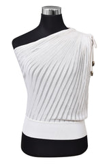 Gucci Off Shoulder Asymmetrical Top