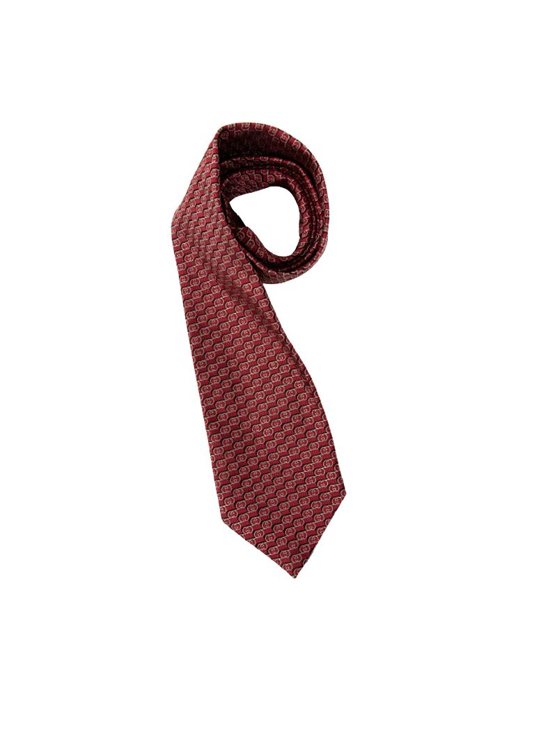 Gucci Red Monogram Tie