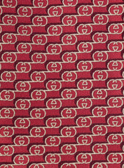 Gucci Red Monogram Tie