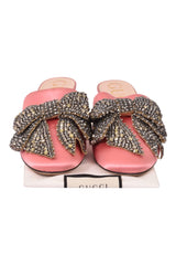 Gucci Satin Candy Bow Embellished Mules
