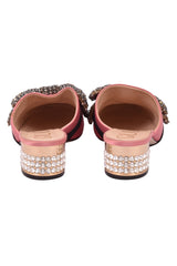 Gucci Satin Candy Bow Embellished Mules