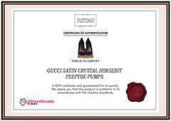 Gucci Satin Crystal Horsebitpeeptoe Pumps