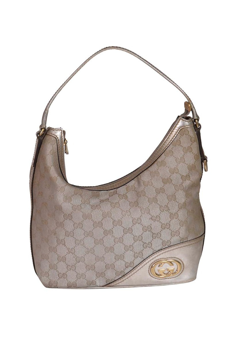 Gucci Silver Britt Hobobag