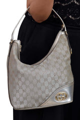 Gucci Silver Britt Hobobag