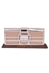 Gucci Silver Patent Leather Metallic Clutch