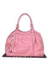 Gucci Sukey Pink Diamante Leather Handbag
