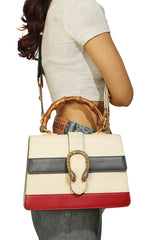 Gucci Tricolor Medium Leather Dionysus Bamboo Top Handle Bag