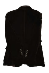 Gucci Velvet Logo Embroidered Blazer