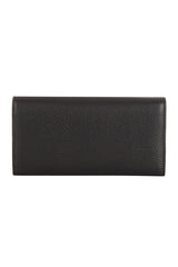 Gucci Pebbled Long Gg Flap Wallet
