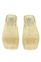 Gucci Yellow Pvc Block Heels