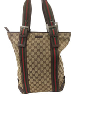 Gucci Monogram Web Gg Canvas Tote Bag