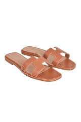 HERMES BEIGE ORAN SLIPPERS