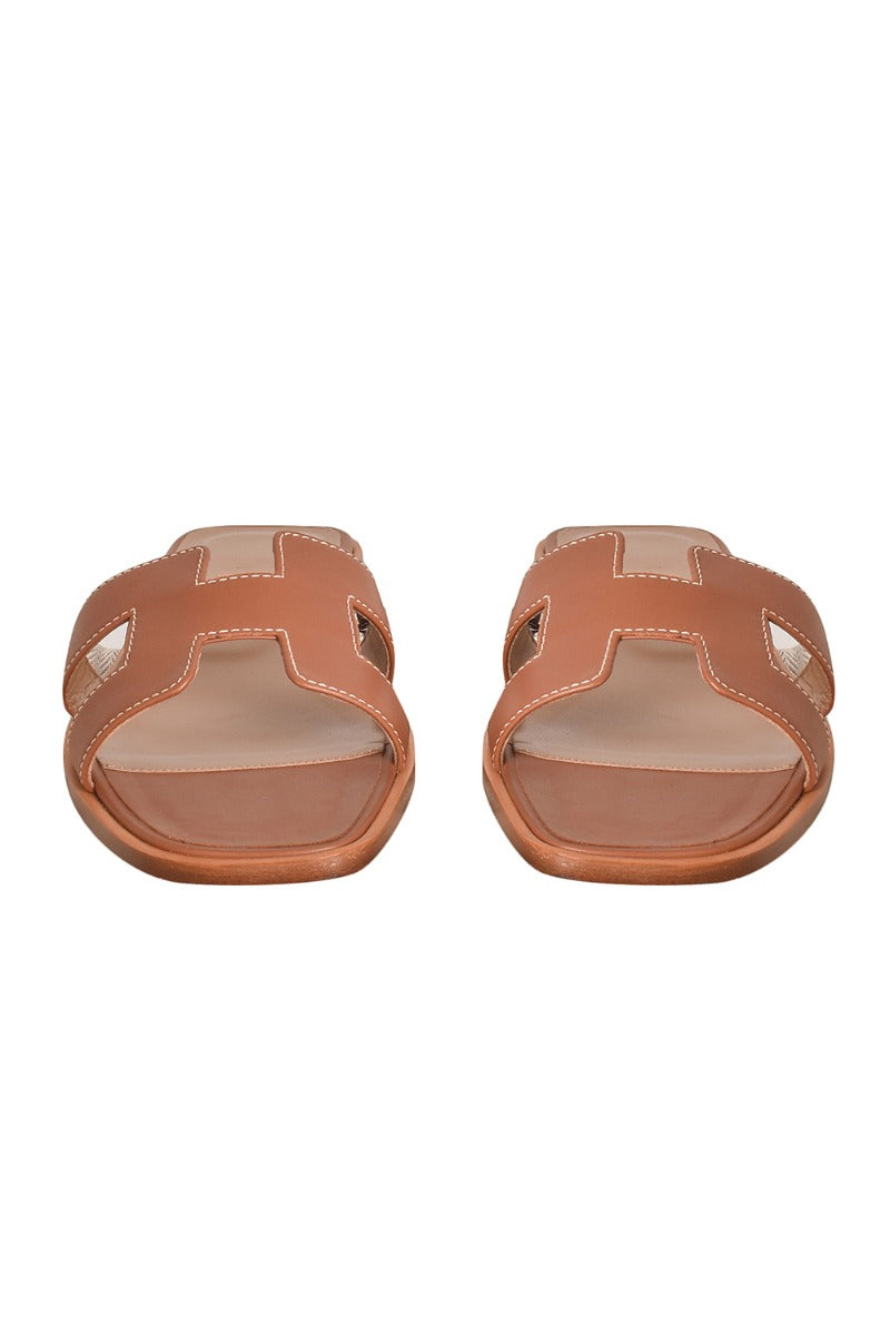 HERMES BEIGE ORAN SLIPPERS