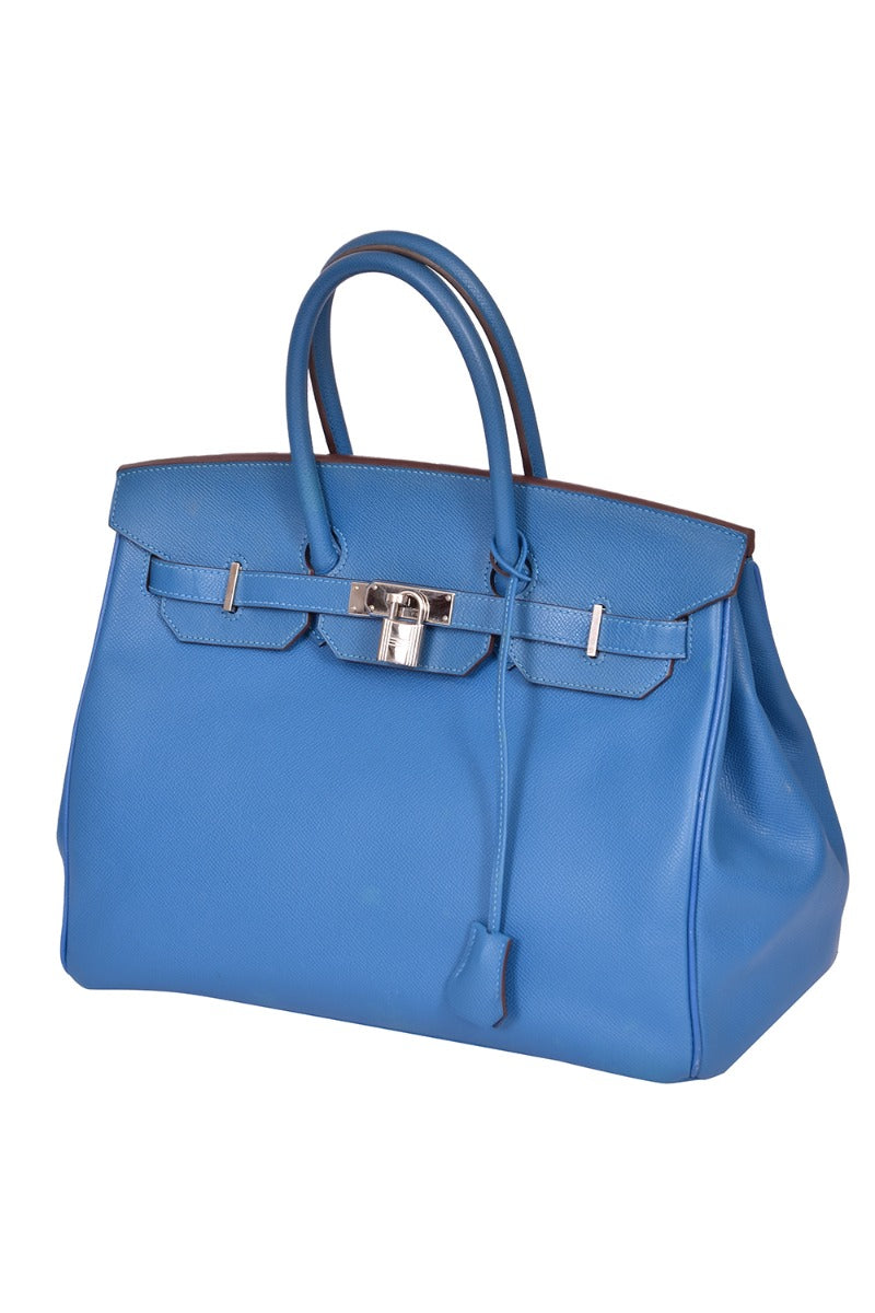 Hermes Birkin Blue Jean 35 Bag