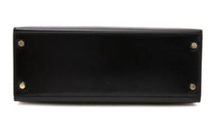 HERMES BLACK LAMBSKIN GOLD HARDWARE KELLY SELLIER 28