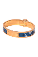 Hermes Enamel Blue H Clic Clac Bracelet