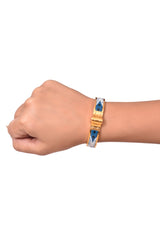 Hermes Enamel Blue H Clic Clac Bracelet
