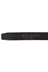 Hermes H Golden Buckle Reversibile Black Leather Belt