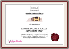 Hermes H Golden Buckle Reversible Belt