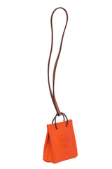 hermes-sac-orange-bag-charm