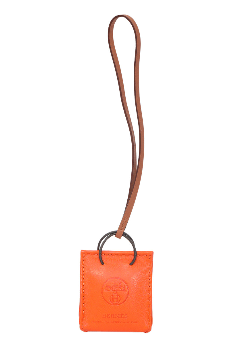 hermes-sac-orange-bag-charm
