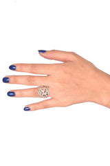 Hermes Sterling Silver Chaine Dâ€™ancre Enchainee Ring