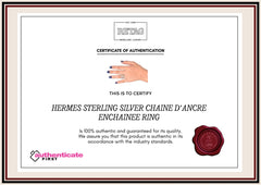 Hermes Sterling Silver Chaine Dâ€™ancre Enchainee Ring