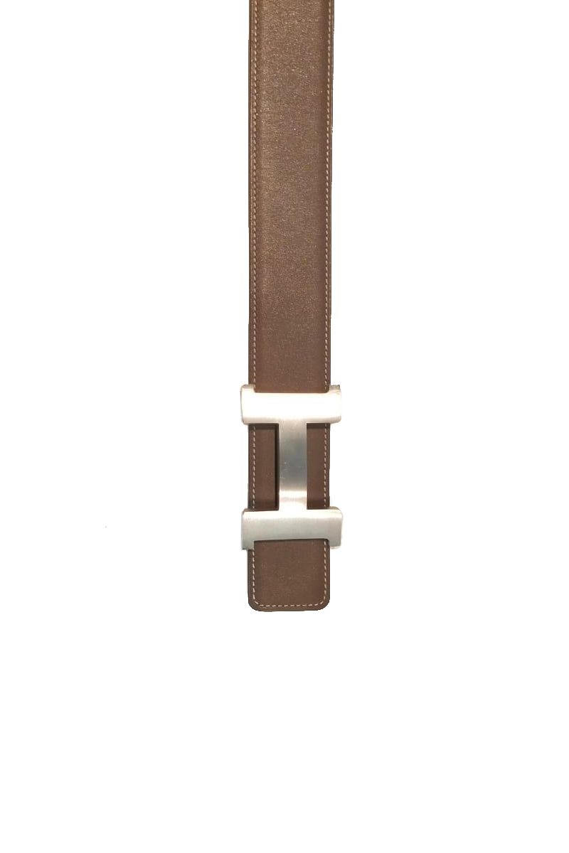 HERMES TAN/BROWN LEATHER REVERSIBLE BELT