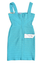 Herve Leger Blue Knit Bandage Dress Rt154-10