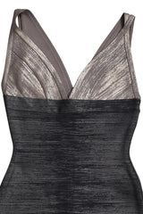 Herve Leger Metallic Bandage Dress