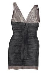 Herve Leger Metallic Bandage Dress