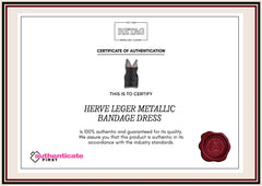 Herve Leger Metallic Bandage Dress