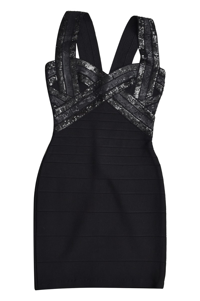 herve-leger-sequin-embellished-dress