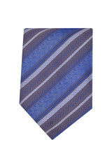 Hugo Boss Blue/Gray Striped Tie