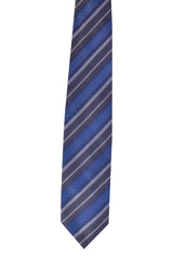 Hugo Boss Blue/Gray Striped Tie
