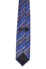 Hugo Boss Blue/Gray Striped Tie