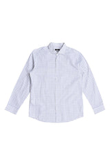 Hugo Boss White & Blue Checkered Shirt